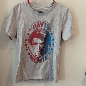 Gray David Bowie Graphic Tee - Short Sleeve